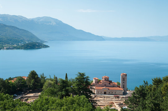 Ohrid Lake And Sveti Kliment Church, Republic Of Macedonia