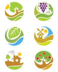 The logos on the theme 