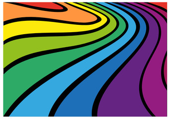 A colorful  rainbow  abstract vector layout