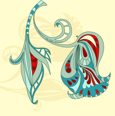 Obraz premium Simple ornamental flower