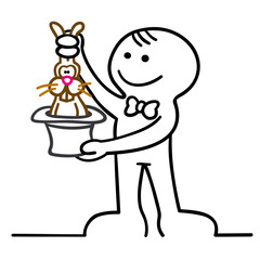 figur zauberer mit hase