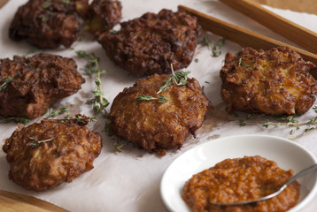 Okra fritters