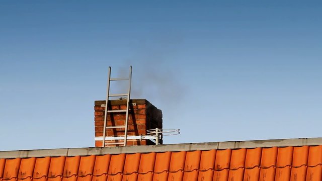 Smoking chimney ladder