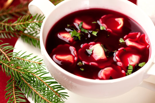 Barszcz Z Uszkami. Polish Christmas Soup