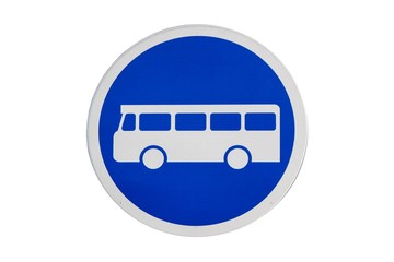 Panneau voie obligatoire pour les bus © Jackin