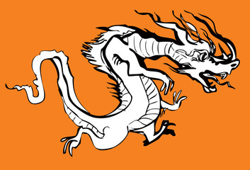 Dragon ink style drawing