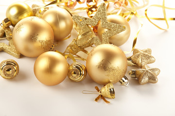 Gold Christmas balls