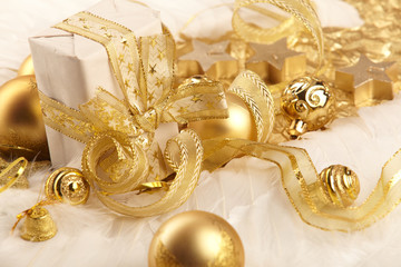 Gold Christmas balls