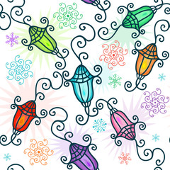 Christmas small lamps (seamless)