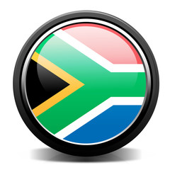 republic of south africa flag button