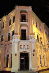Building in Tashkent at night