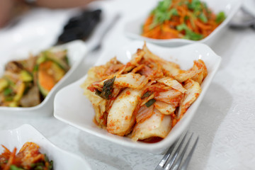 Kimchi on the plate