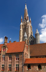Fototapeta premium Church of Our Lady Spire, Bruges