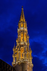 Fototapeta na wymiar Brussels Tower at Night