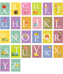 Colorful abc letters vector illustration