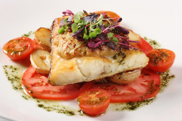 Smoked haddock topped with toasted cheese