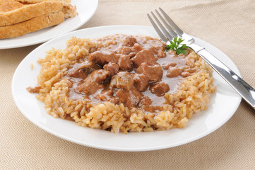 Braised beef tips