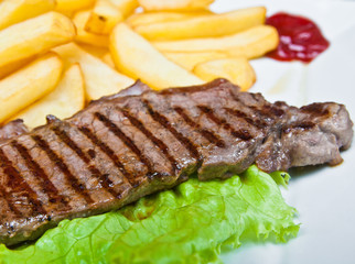Delicious juicy steak beef meat