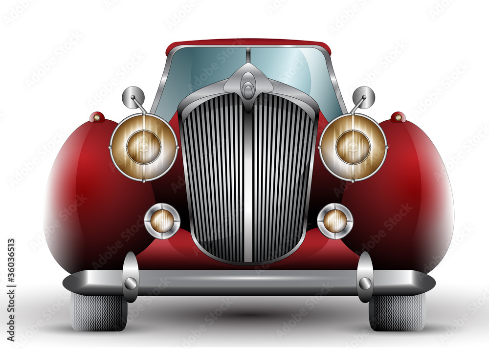 Wall mural Beautiful Detailed Vintage Car Illustration