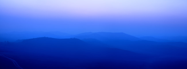 blue wide ridge mountains