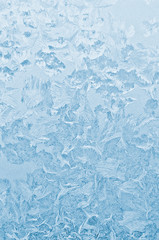 Frozen glass winter background