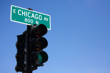 Traffic-light in chicago.