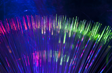 optical fibres dinamic on technology background