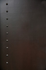 black iron metal door