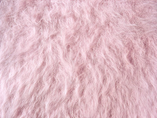 Texture of soft pink fleecy fabric (angora woolen cloth)