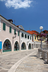 Naklejka na ściany i meble the old city street on a sunny day