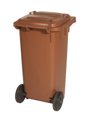 brown waste container