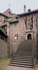 stairway at the Haut-Koenigsbourg Castle