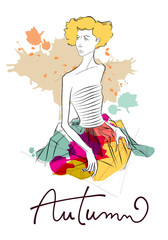 Modern autumn girl