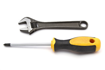 Screwdriver and wrench