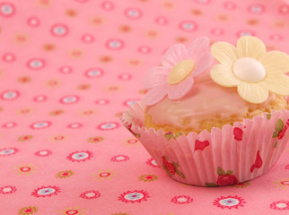 cupcake with flower decoration
