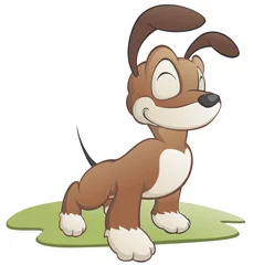Raamstickers Cartoon hond © mumut