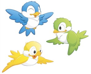 Cute Cartoon Birds