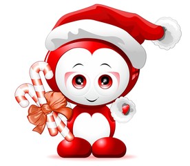 Babbo Natale Pupazzo-Santa Claus Cartoon Character-Vector