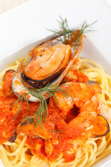 pasta with mussels