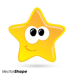 Shiny little happy star smiling