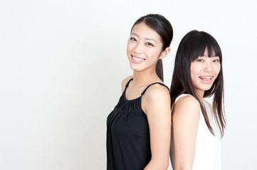 attractive asian women relaxing