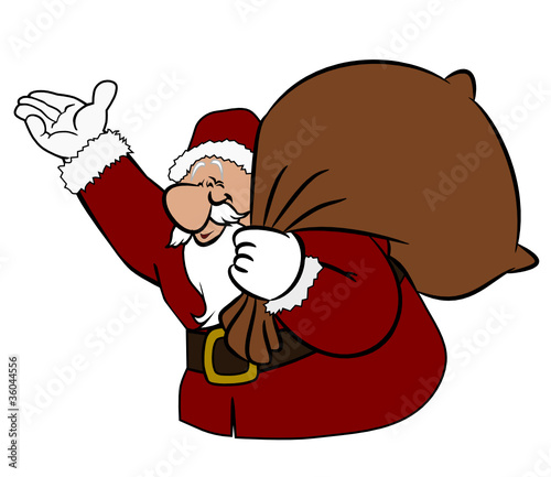 "Nikolaus mit einem Sack voller Geschenke" Stockfotos und lizenzfreie