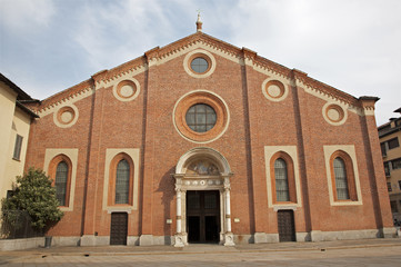 Fototapeta na wymiar Milan - Santa Maria delle Grazie church