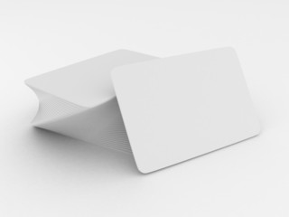 Stack of blank white business cards