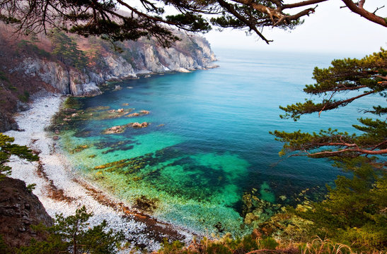 Sea bay, landscape, Russia