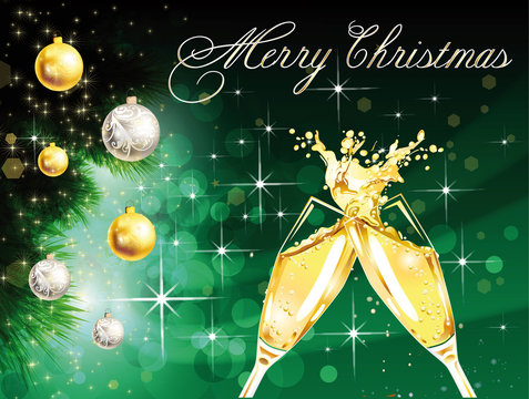 christmas champagne glasses