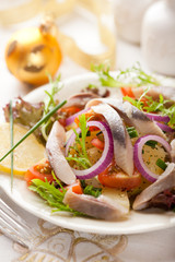 Herring-potato salad for Christmas