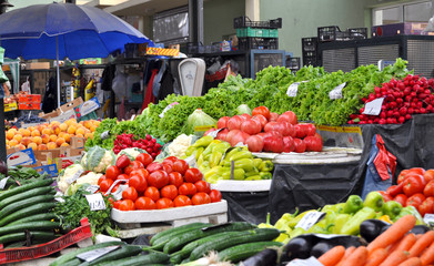 Fresh and organic fruits and vegetables