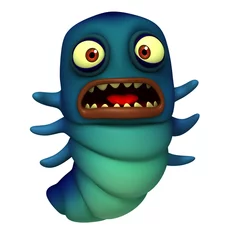 Fototapete Rund blue worm © Albert Ziganshin