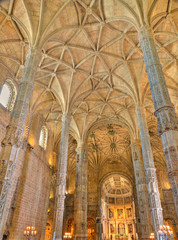 interior of  Jeronimos Monastery Lisbon, Portugal